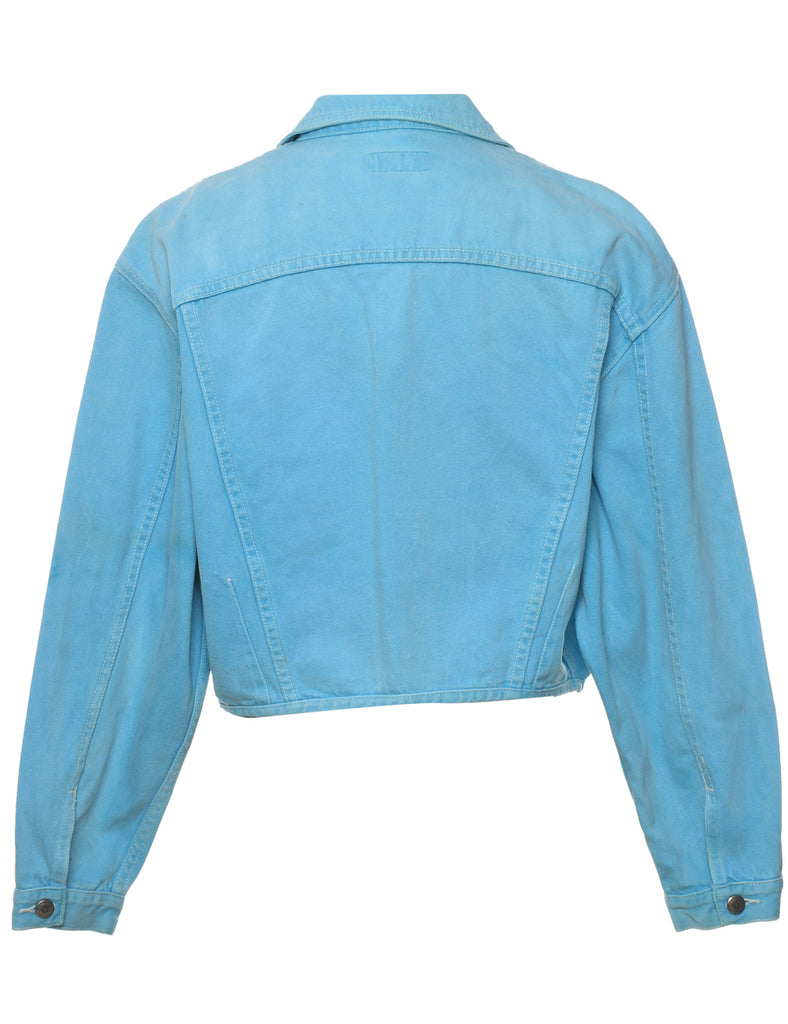 Cropped Blue Classic Denim Jacket - L