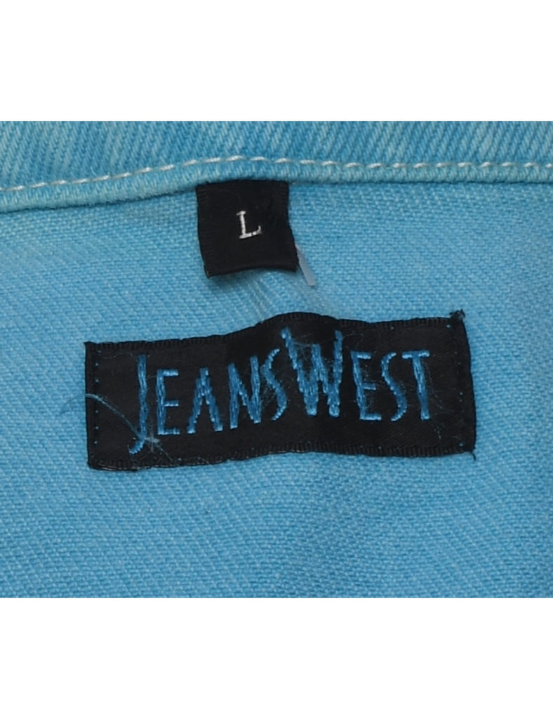 Cropped Blue Classic Denim Jacket - L