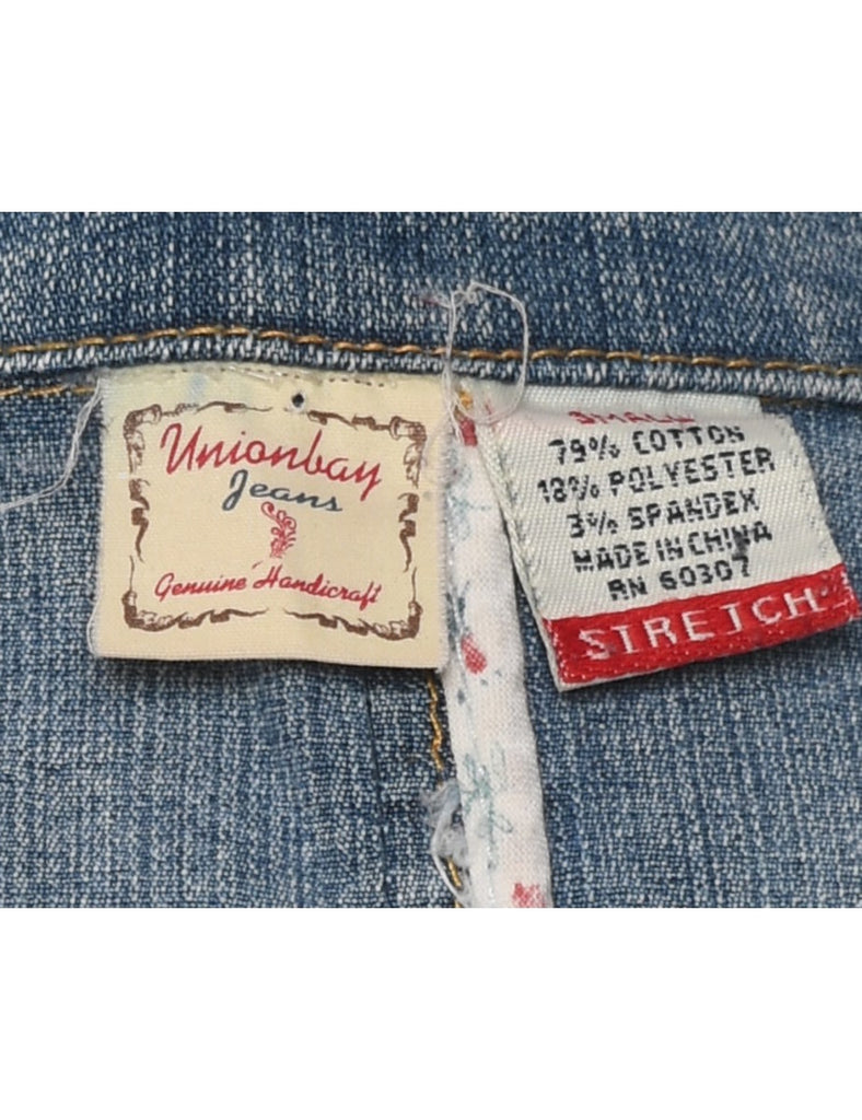 Cropped Light Wash Denim Blazer  - S