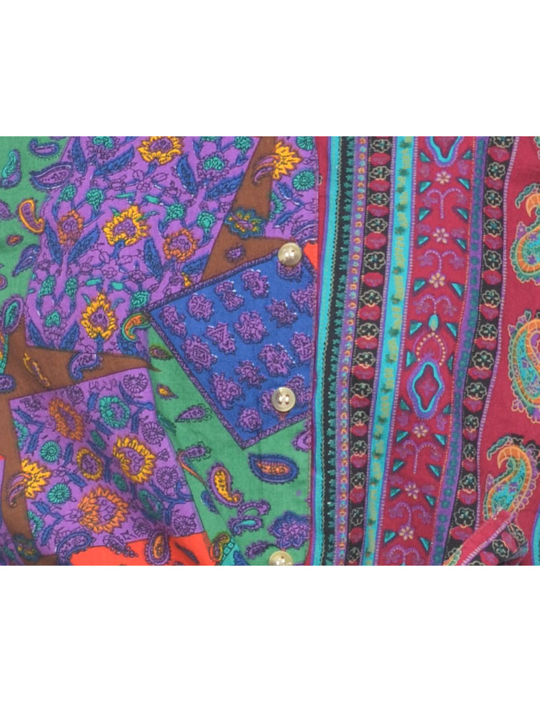 Cropped Paisley Blouse - M