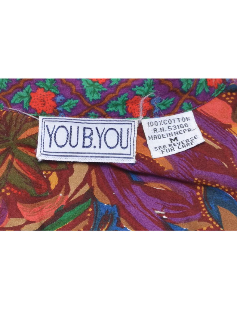 Cropped Paisley Blouse - M