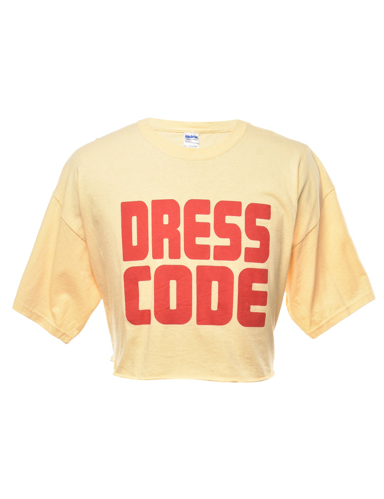 Cropped Printed T-shirt - XL