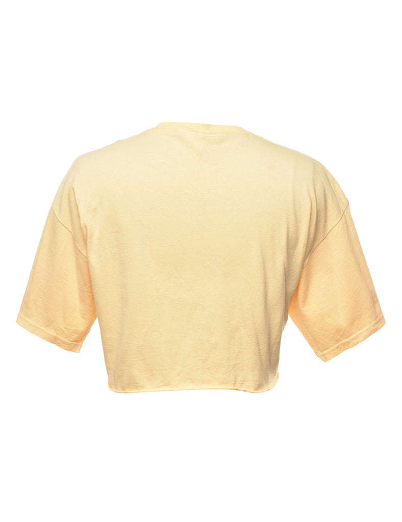 Cropped Printed T-shirt - XL