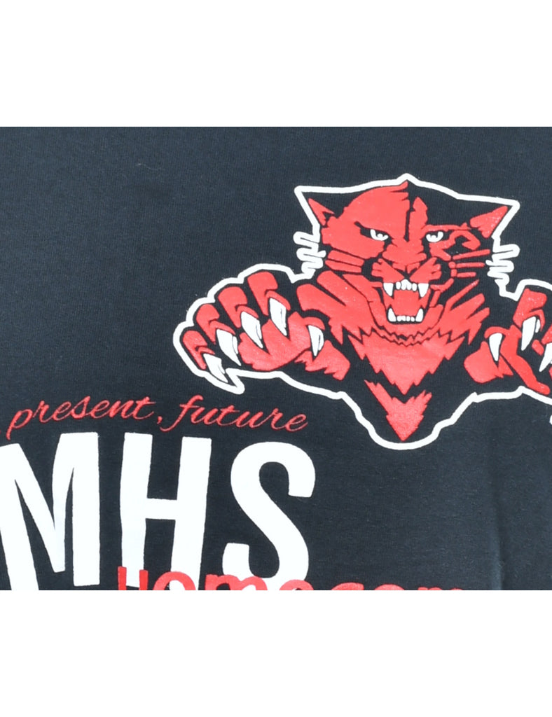 Cropped Printed T-shirt - M