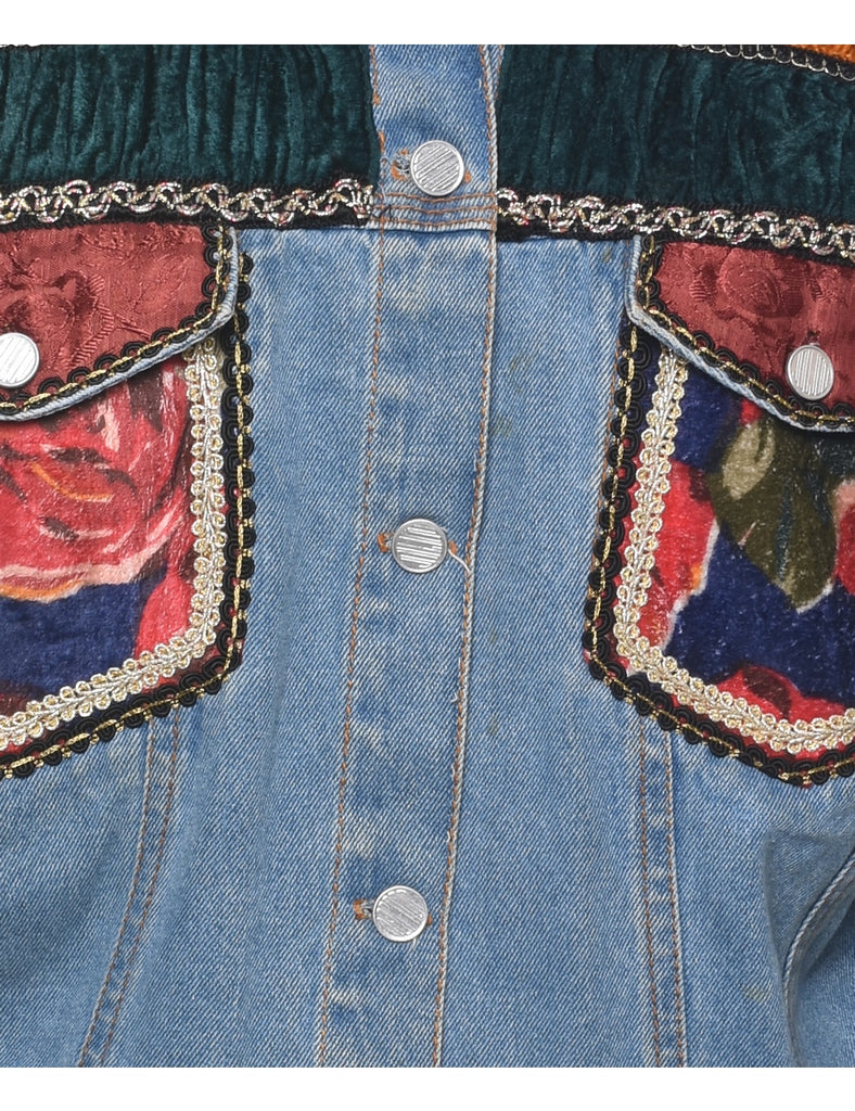 Customised Denim Jacket - L