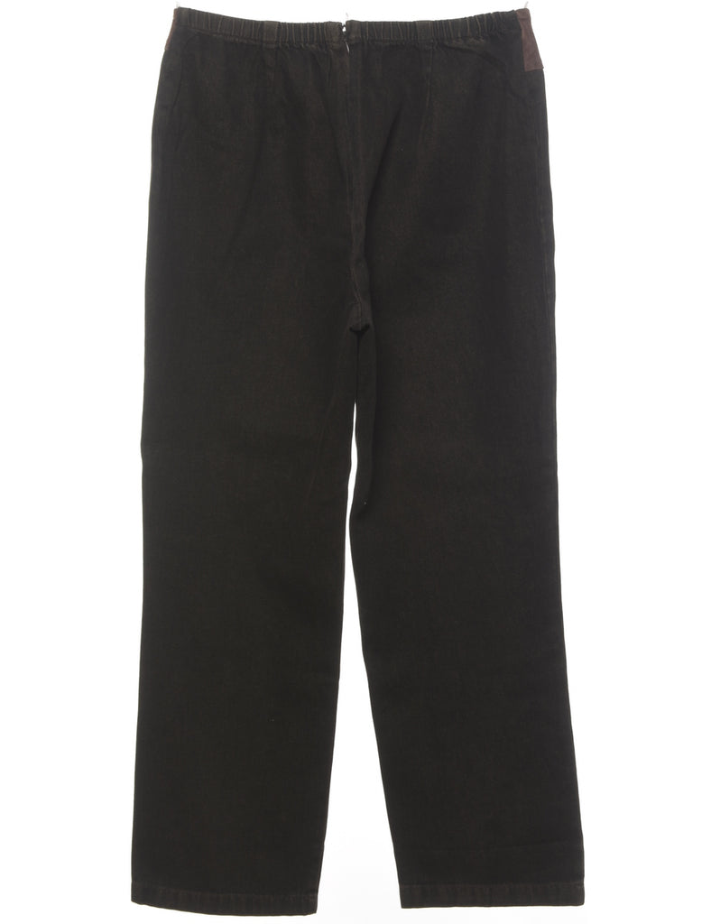 Dark Brown Denim Trousers - W31 L29