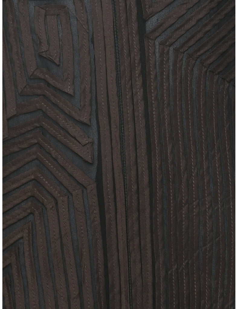 Dark Brown Evening Blouse - S