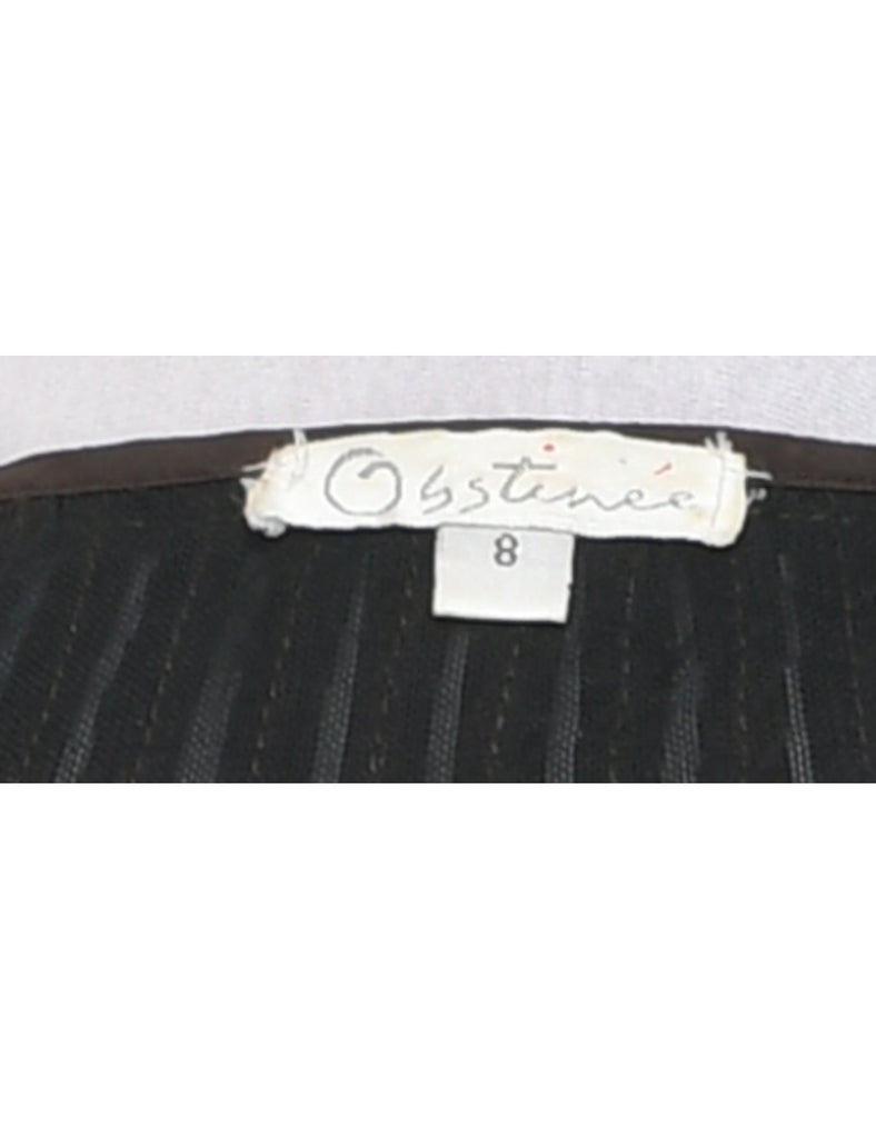 Dark Brown Evening Blouse - S