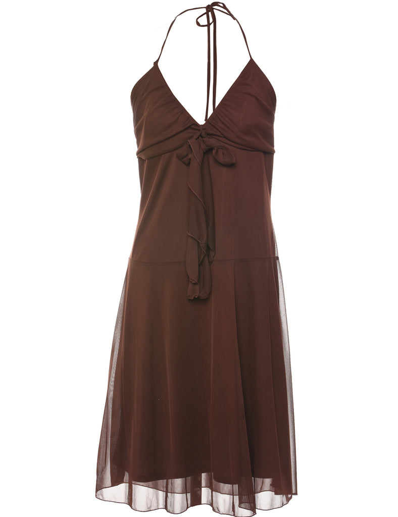 Dark Brown Evening Dress - M