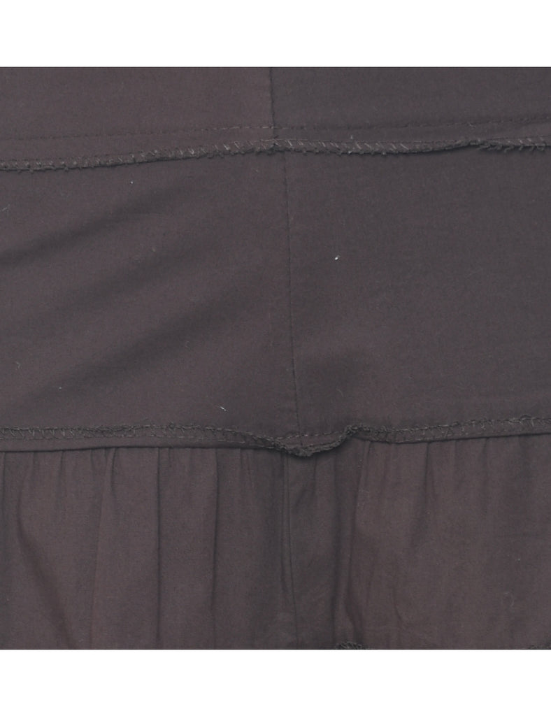 Dark Brown Flared Skirt - S