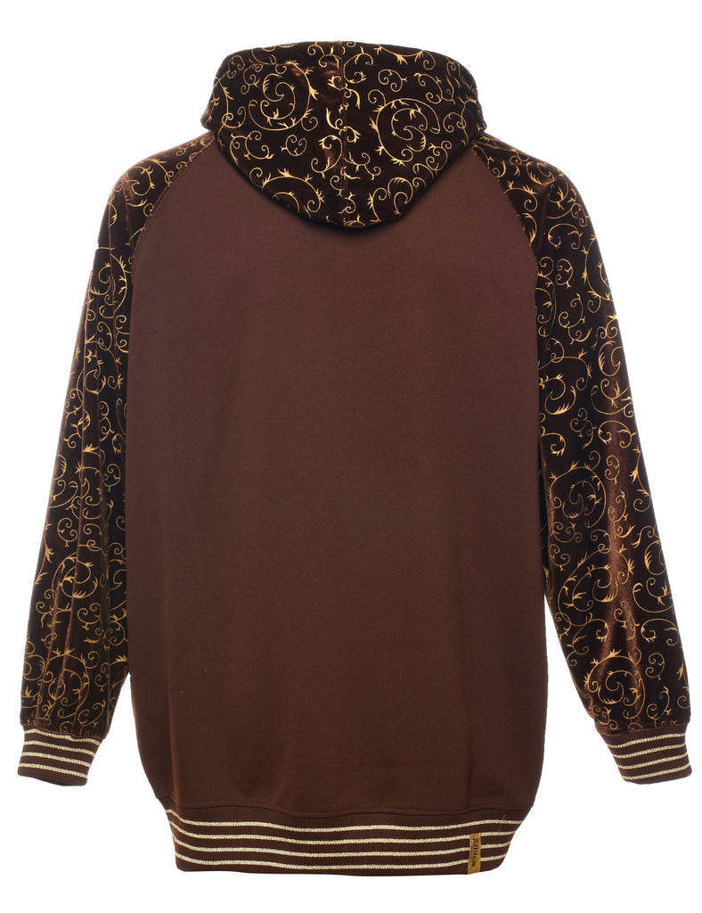 Dark Brown Leopard Print Sweatshirt - XL