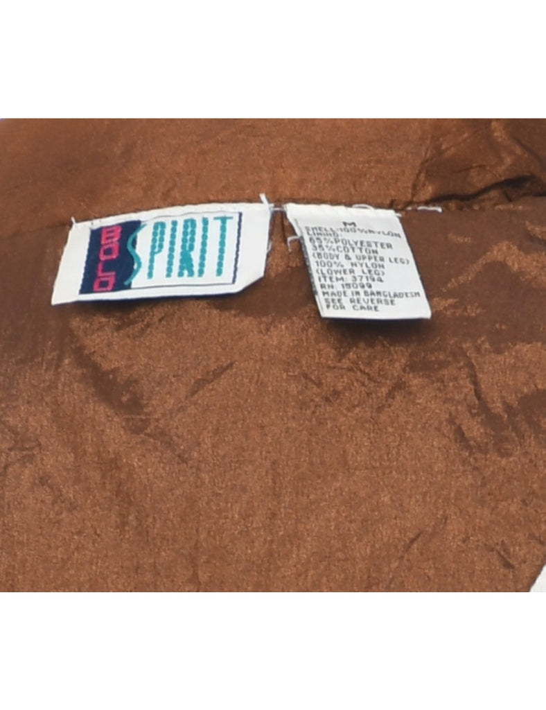 Dark Brown Nylon Jacket - M