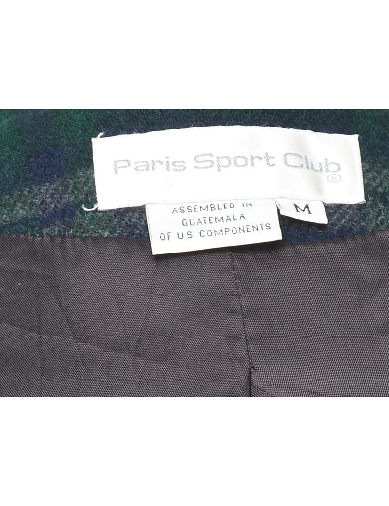 Dark Green Checked Blazer - M