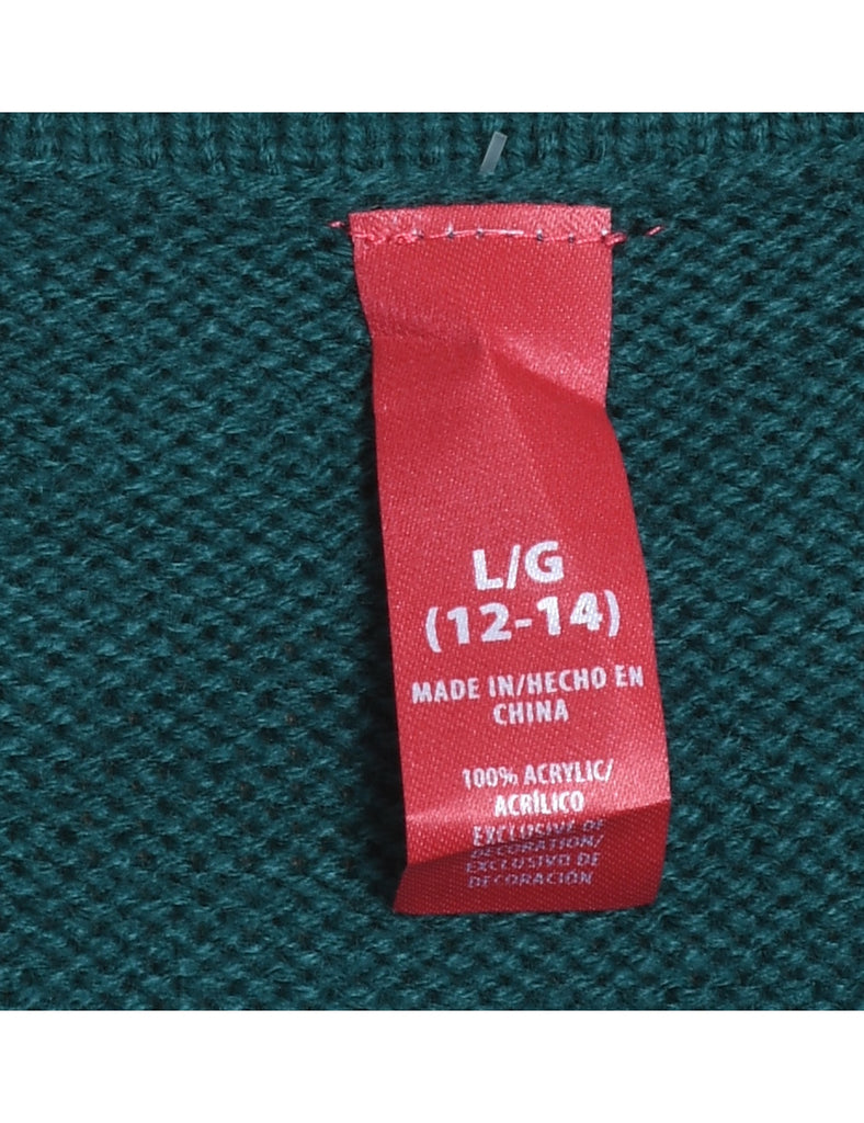 Dark Green Christmas Sweatshirt - L