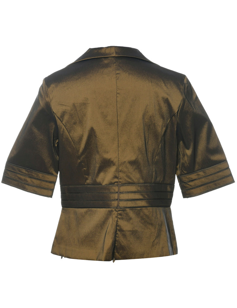 Dark Green Evening Top - M