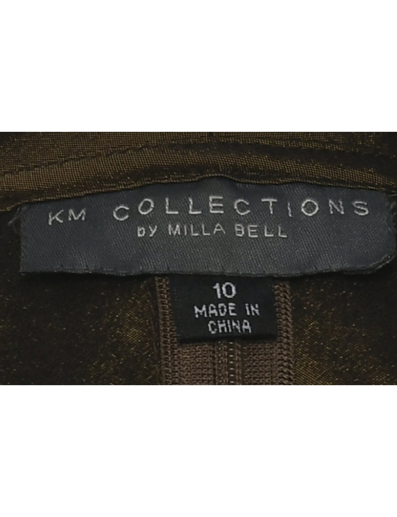 Dark Green Evening Top - M