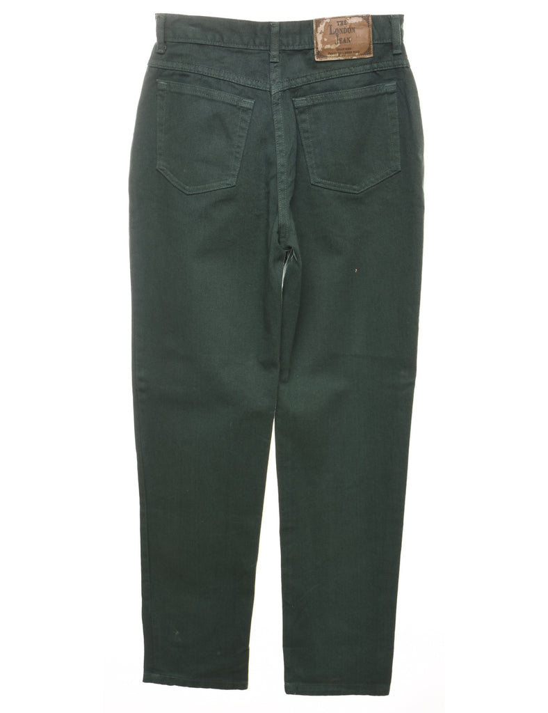 Dark Green High Waist Tapered Jeans - W26 L32