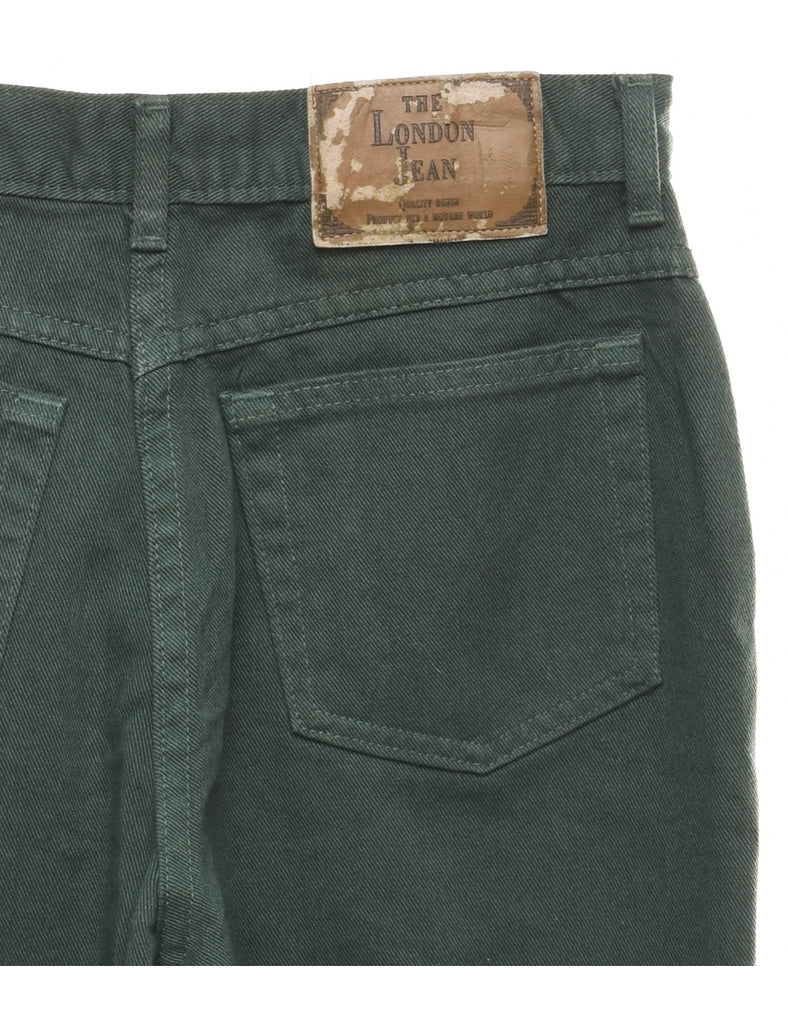 Dark Green High Waist Tapered Jeans - W26 L32