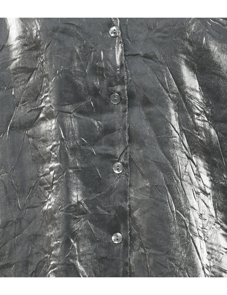 Dark Grey Evening Blouse - L