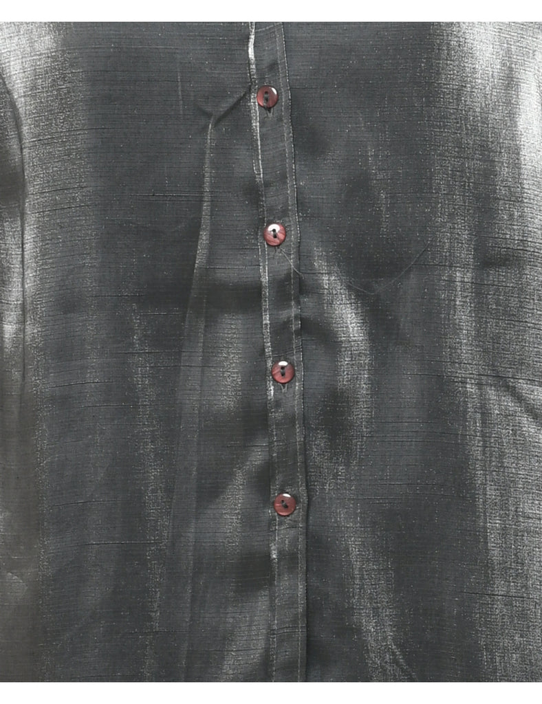 Dark Grey Evening Blouse - L