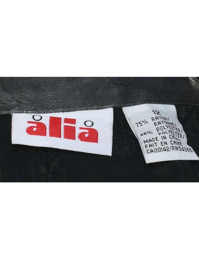 Dark Grey Evening Blouse - L