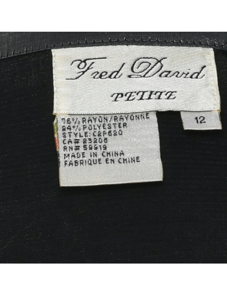 Dark Grey Evening Blouse - L