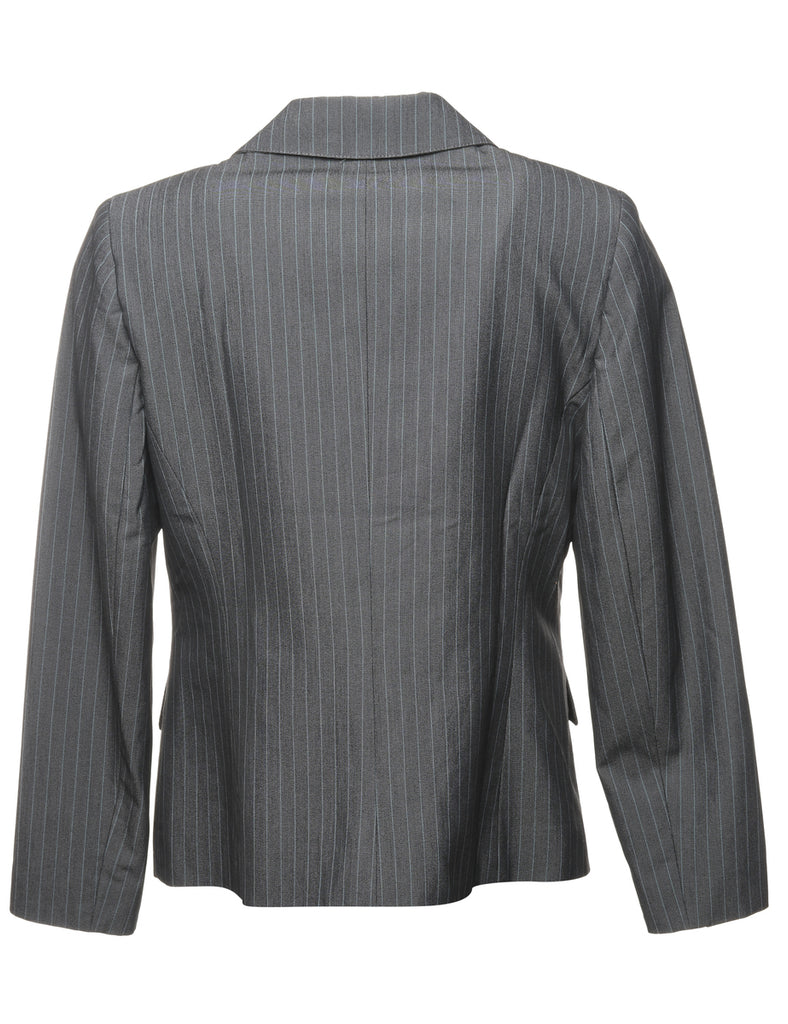 Dark Grey Striped Blazer - M