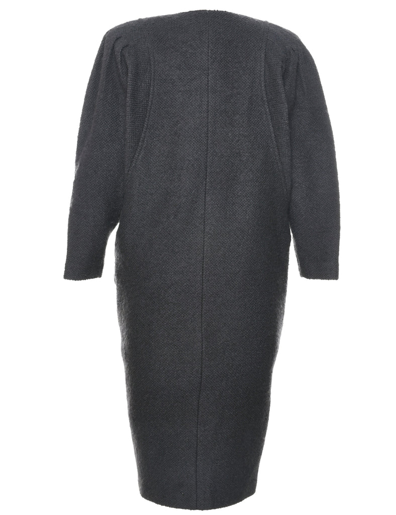 Dark Grey Wool Coat - L