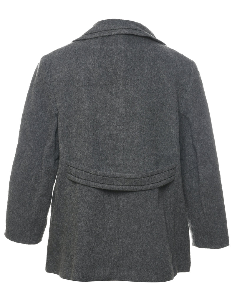 Dark Grey Wool Coat - XL