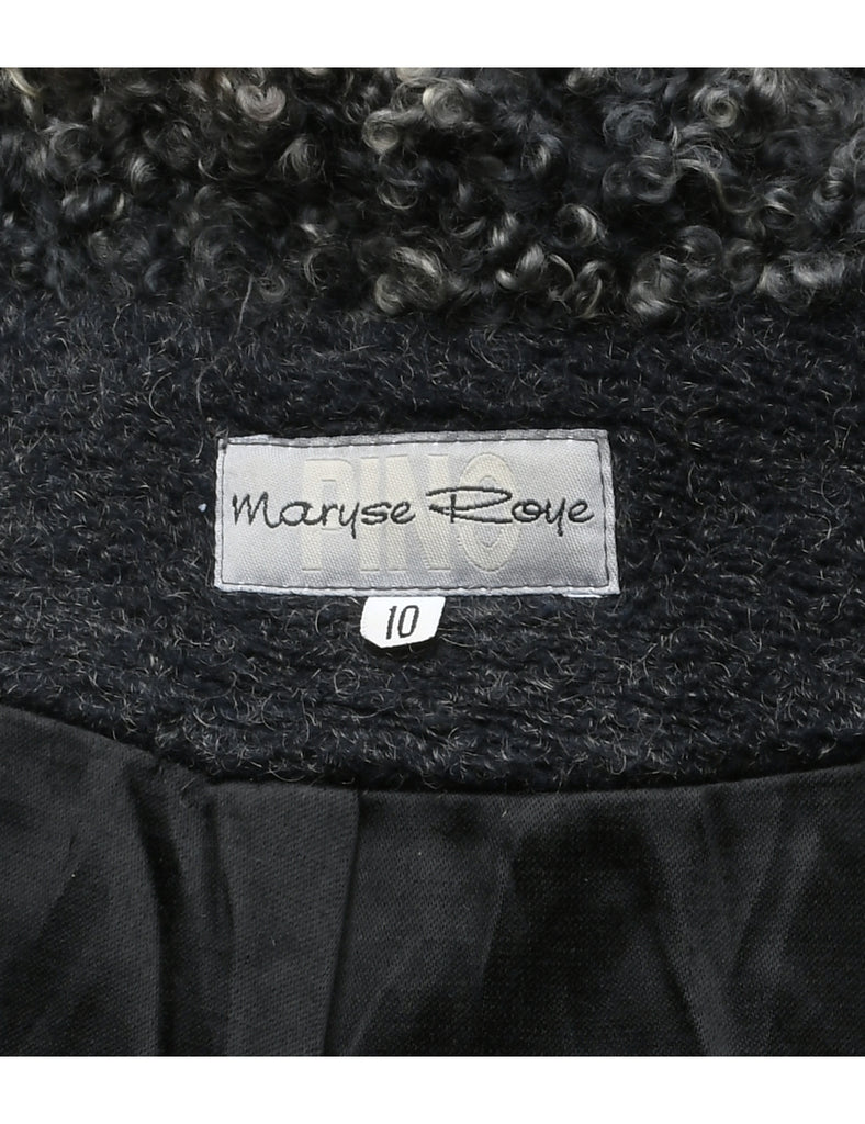 Dark Grey Wool Coat - L