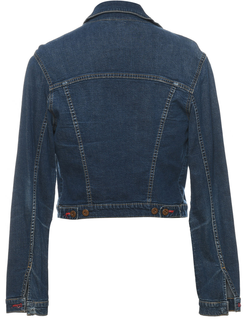 Dark Wash Cropped Denim Jacket - M