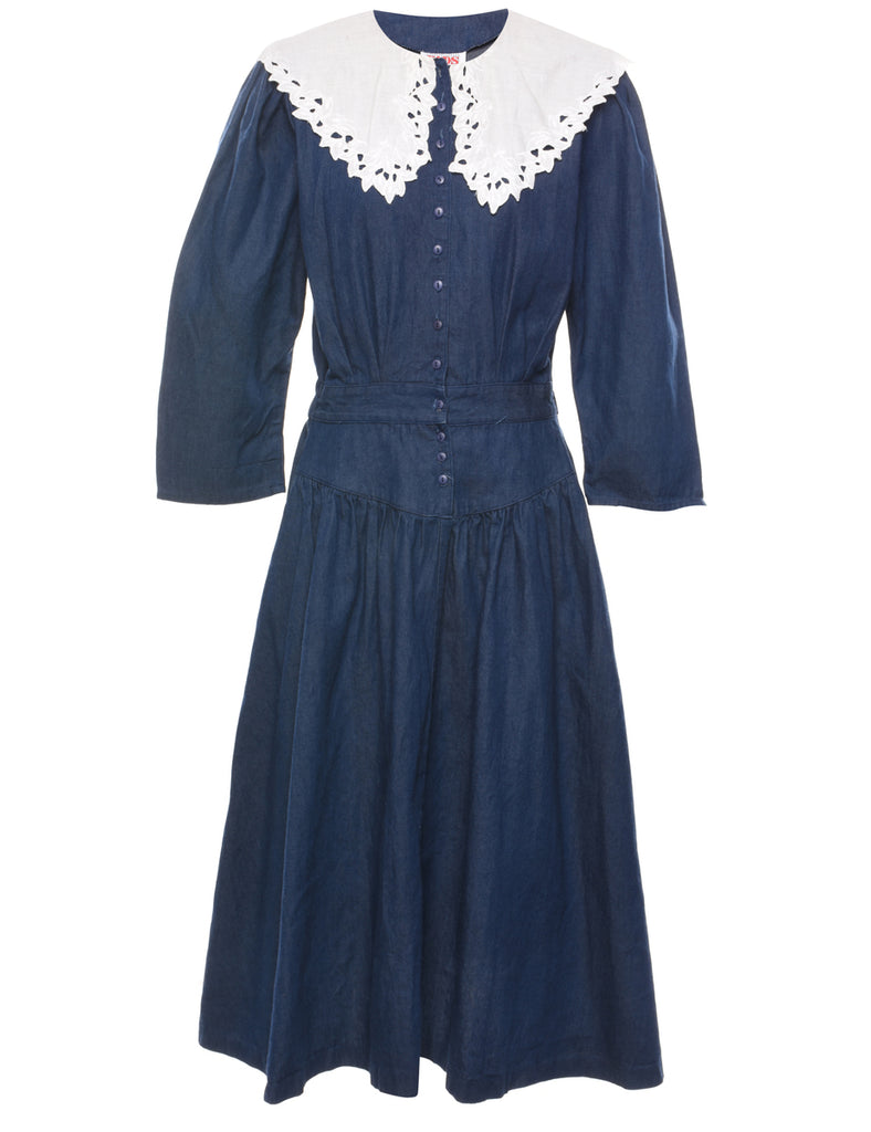 Dark Wash Denim Dress - M