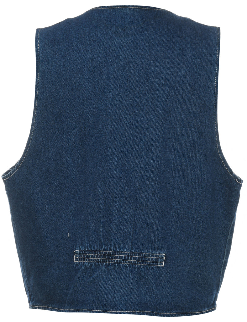 Dark Wash Denim Jacket Vest - L