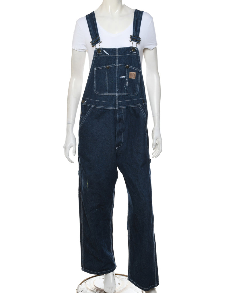 Dark Wash Pinafore Dungarees - W38 L30