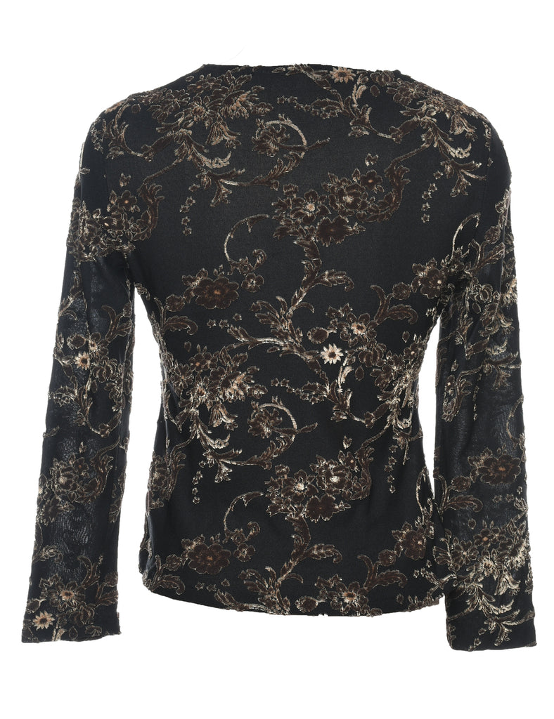 Devore Design Floral Evening Top - S