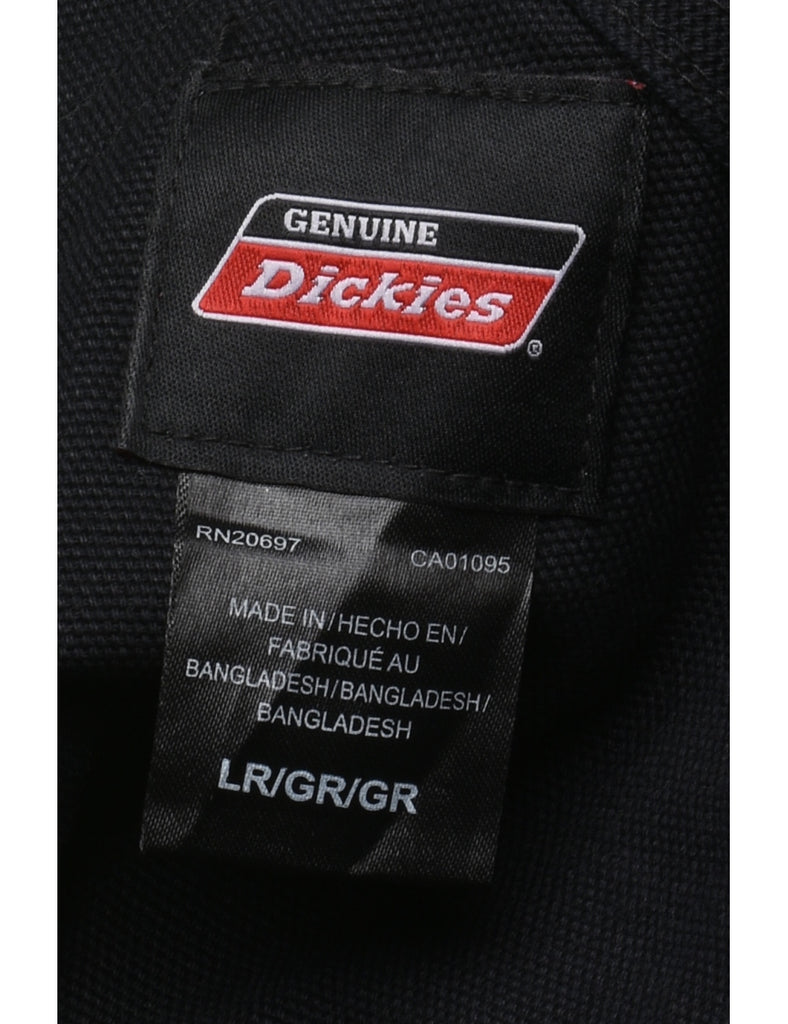 Dickies Black & Red Contrast Adjustable Dungarees - W42 L31