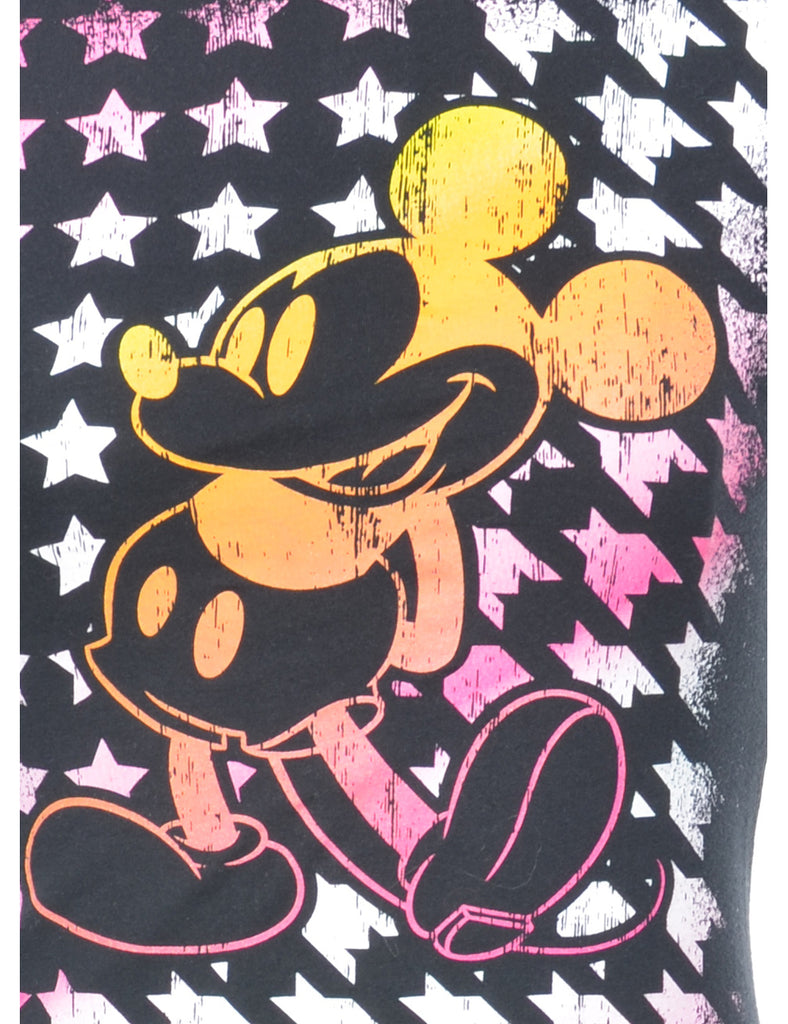 Disney Mickey Mouse Print Cartoon T-shirt - XS