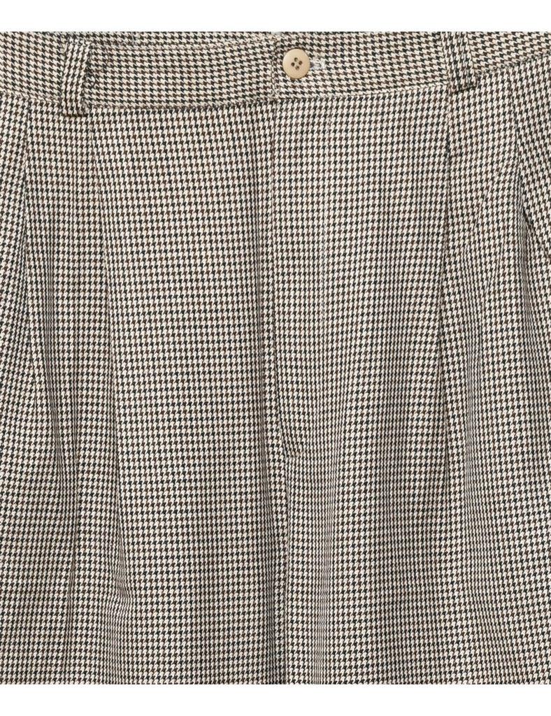 Dogtooth Black & Off-White Trousers - W32 L30