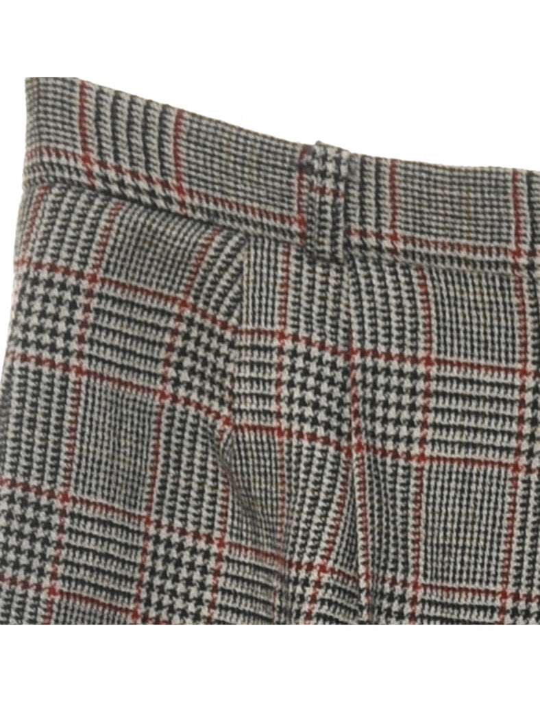 Dogtooth Check Tapered Trousers - W28 L28