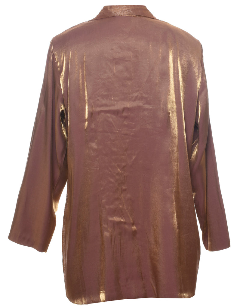 Double Breasted 1980s Metallic Evening Jacket - XL