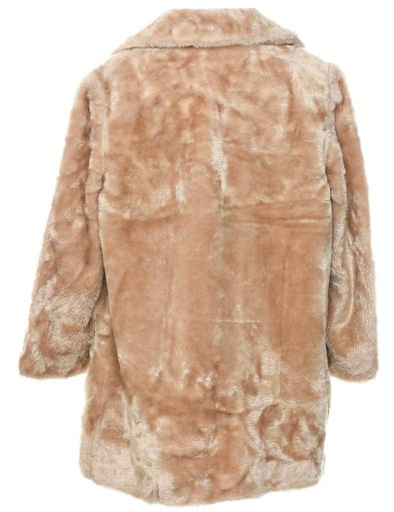 Double Breasted Faux Fur Coat - M