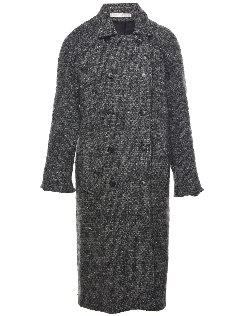 Double Breasted Wool Coat - L