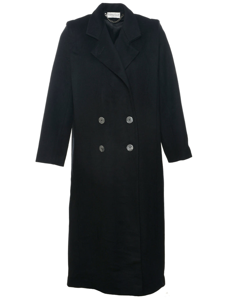 Double Breasted Wool Coat - L