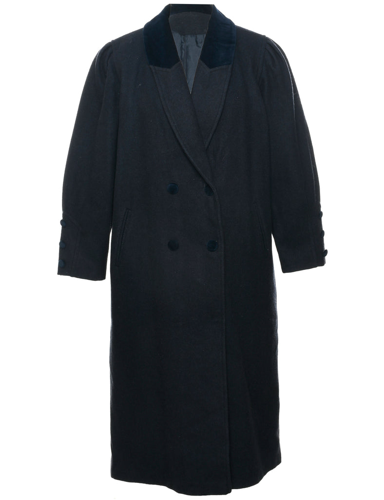 Double Breasted Wool Coat - L