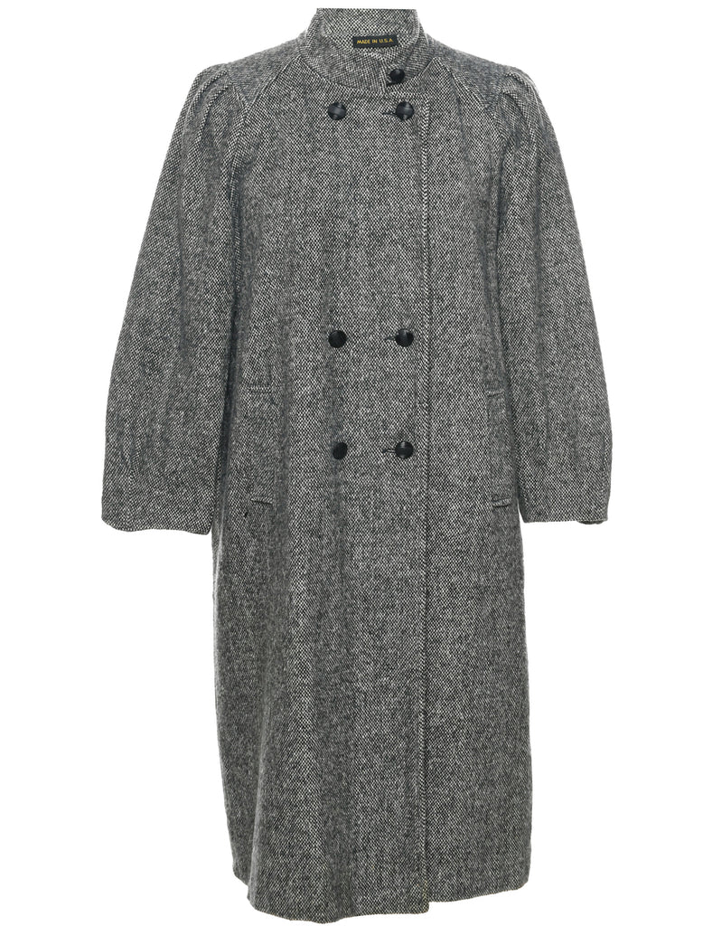 Double Breasted Wool Coat - M