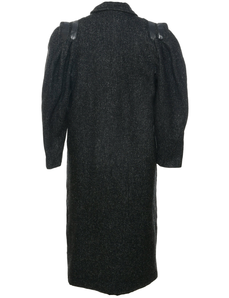 Double Breasted Wool Coat - L