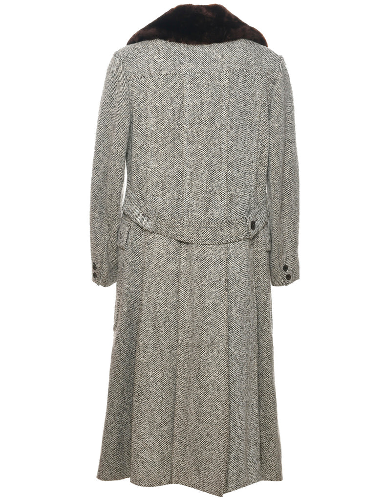 Double Breasted Wool Coat - M