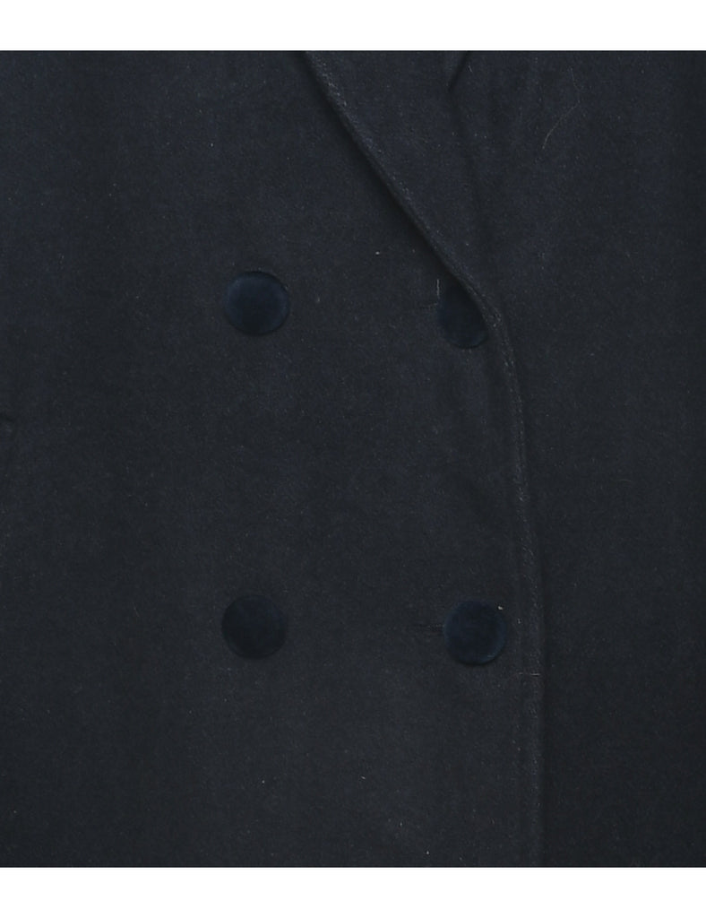 Double Breasted Wool Coat - L