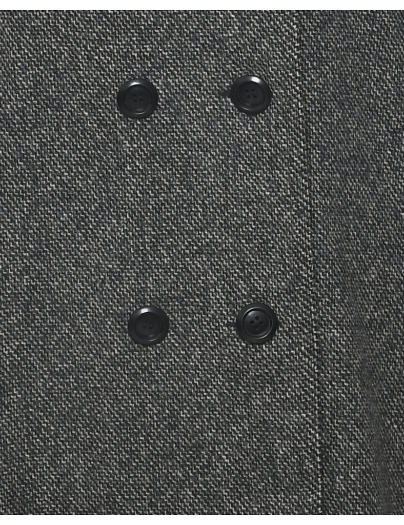 Double Breasted Wool Coat - M