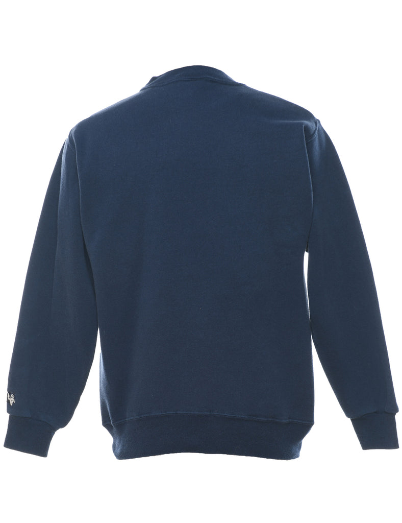 Duke Navy & White Printed Sweatshirt - S